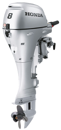Honda 8hp Portable Outboard | Tiller, Manual Start, 20" Shaft | BF8DK3LHA